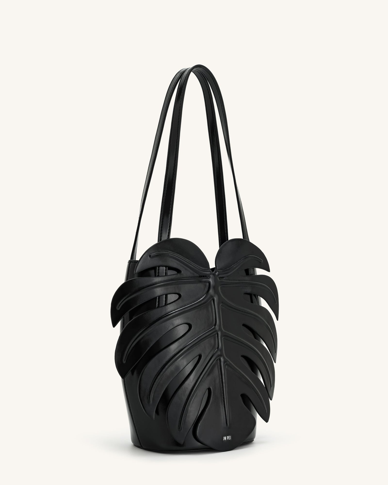 Cecelia Leaf Shape Shoulder Bag - White
