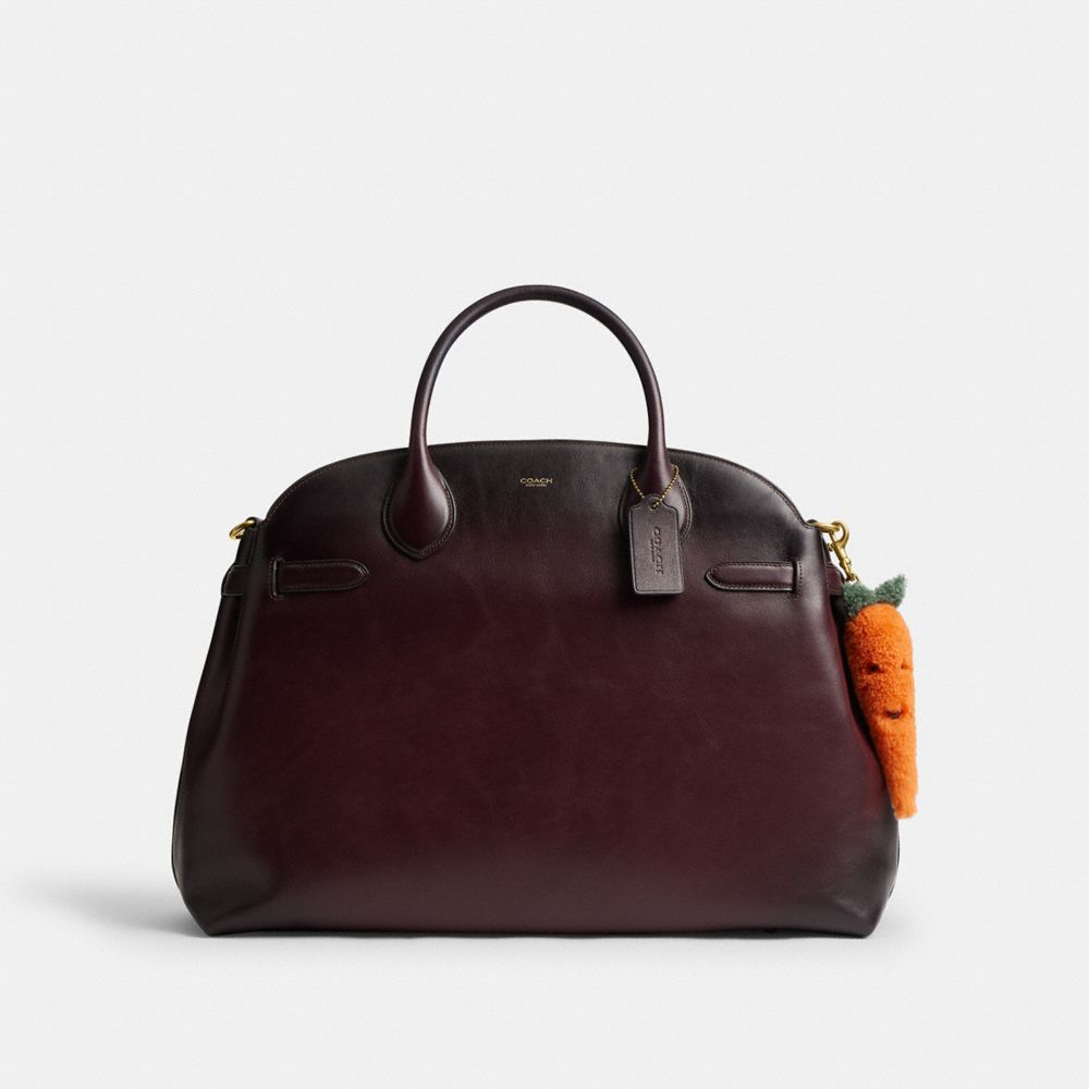 Coach Carroty Bag Charm In Shearling Brass Multi
