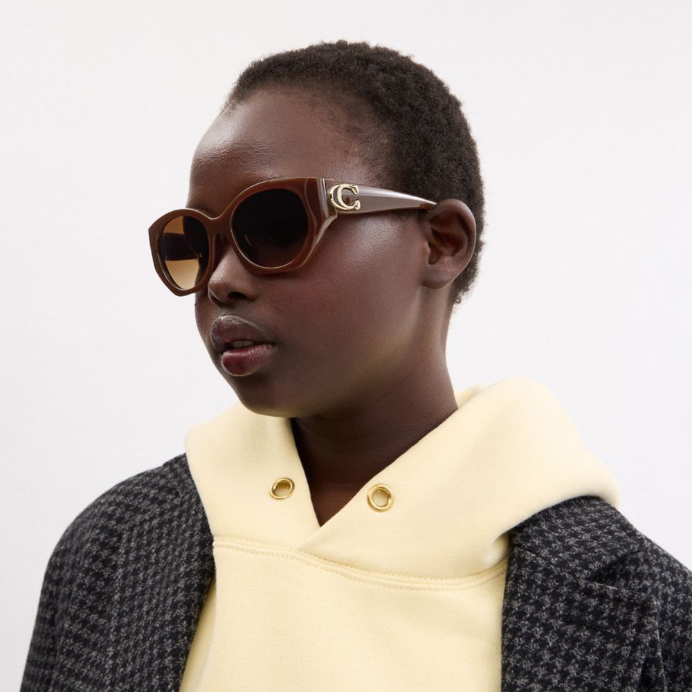Maxi Sculpted C Oval Sunglasses