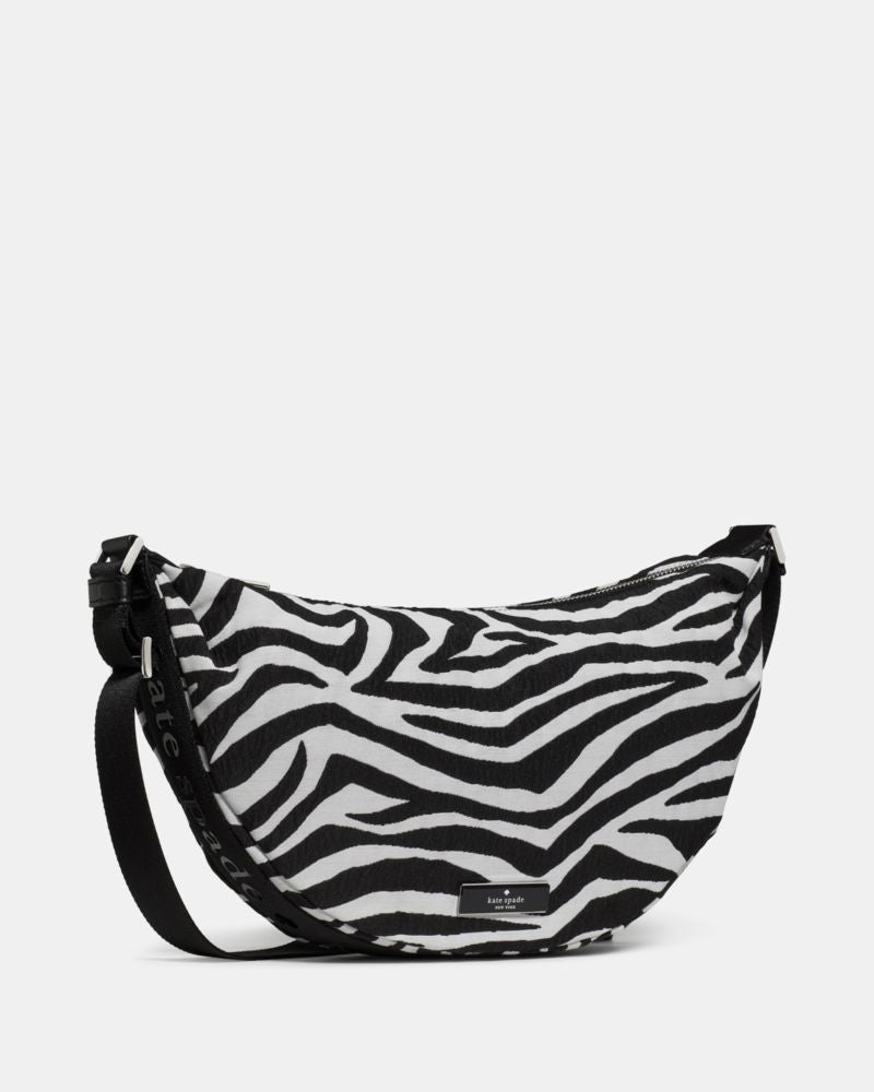 KateSpade Carter Zebra Sling Crossbody Bag Black Multi