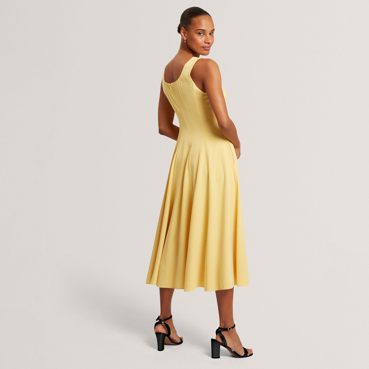 Ted Baker Panelled Scoop Neck Sleeveless Midi Dress