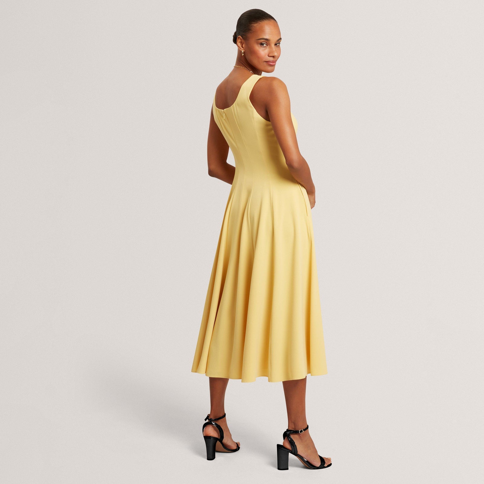 Ted Baker Panelled Scoop Neck Sleeveless Midi Dress