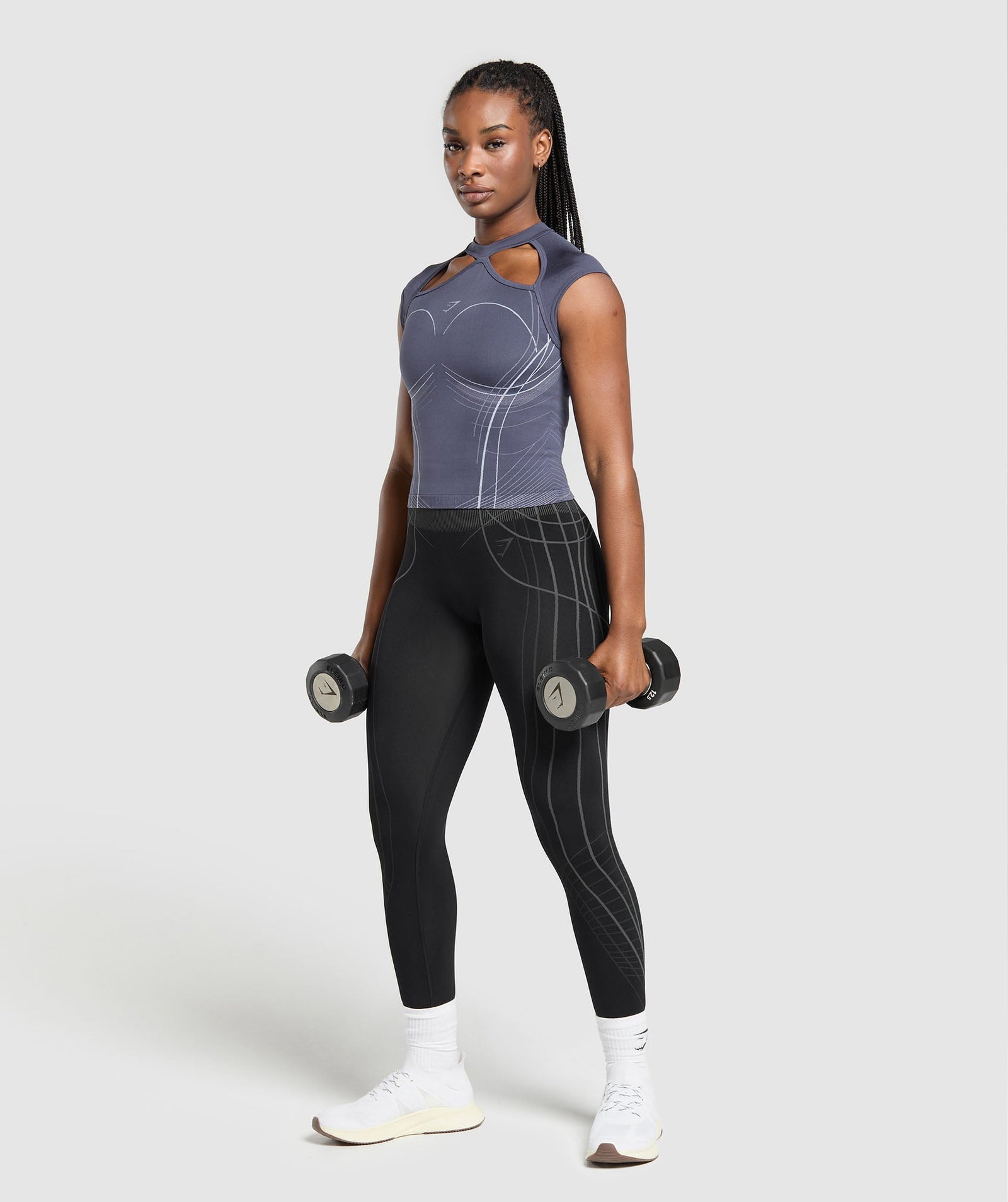 Women's Gymshark Apex Seamless Midi T-Shirt Weighted Purple