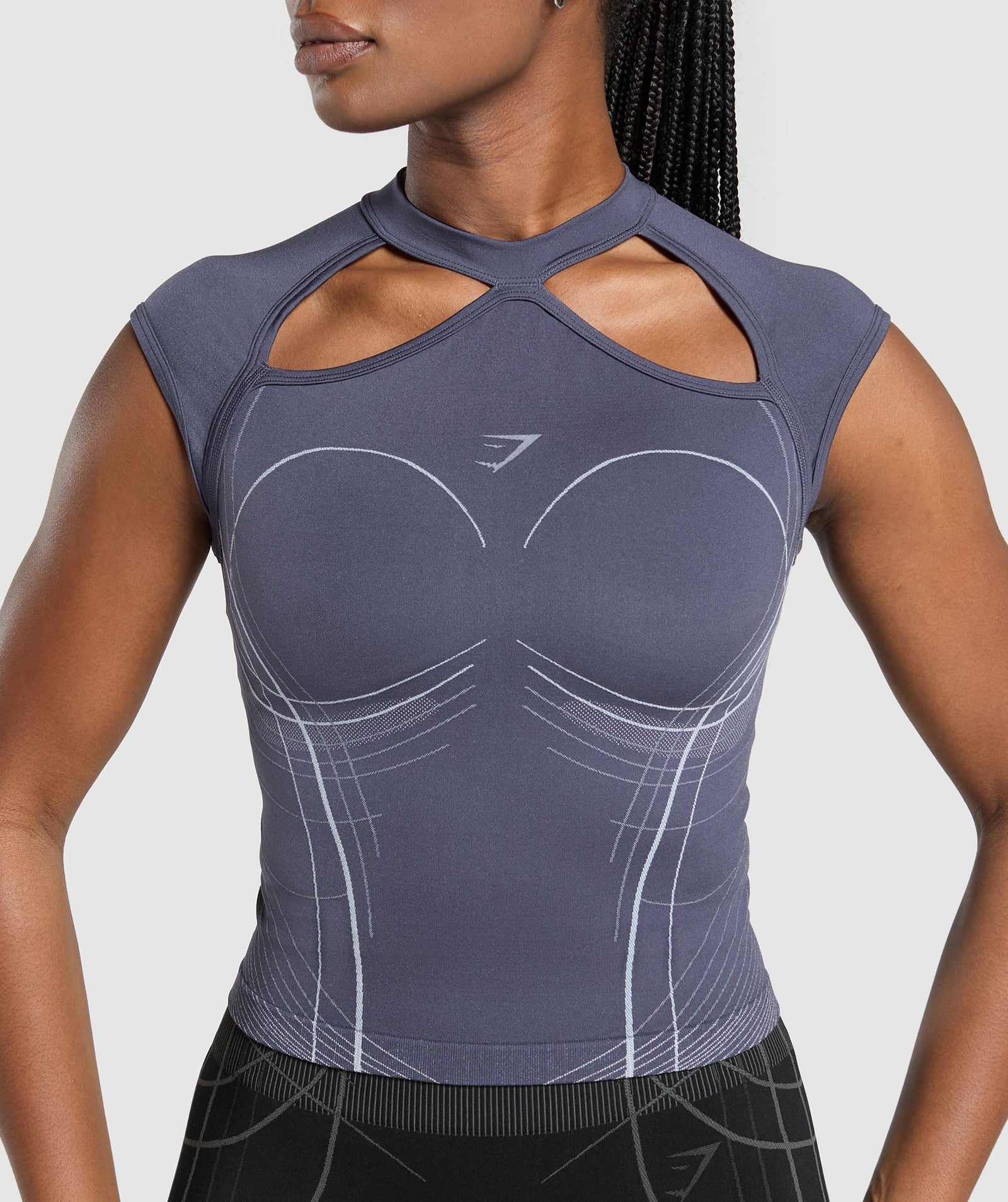 Women's Gymshark Apex Seamless Midi T-Shirt Weighted Purple