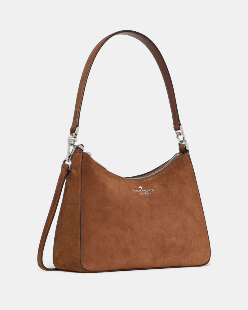 KateSpade Margot Suede Shoulder Bag Warm Gingerbread