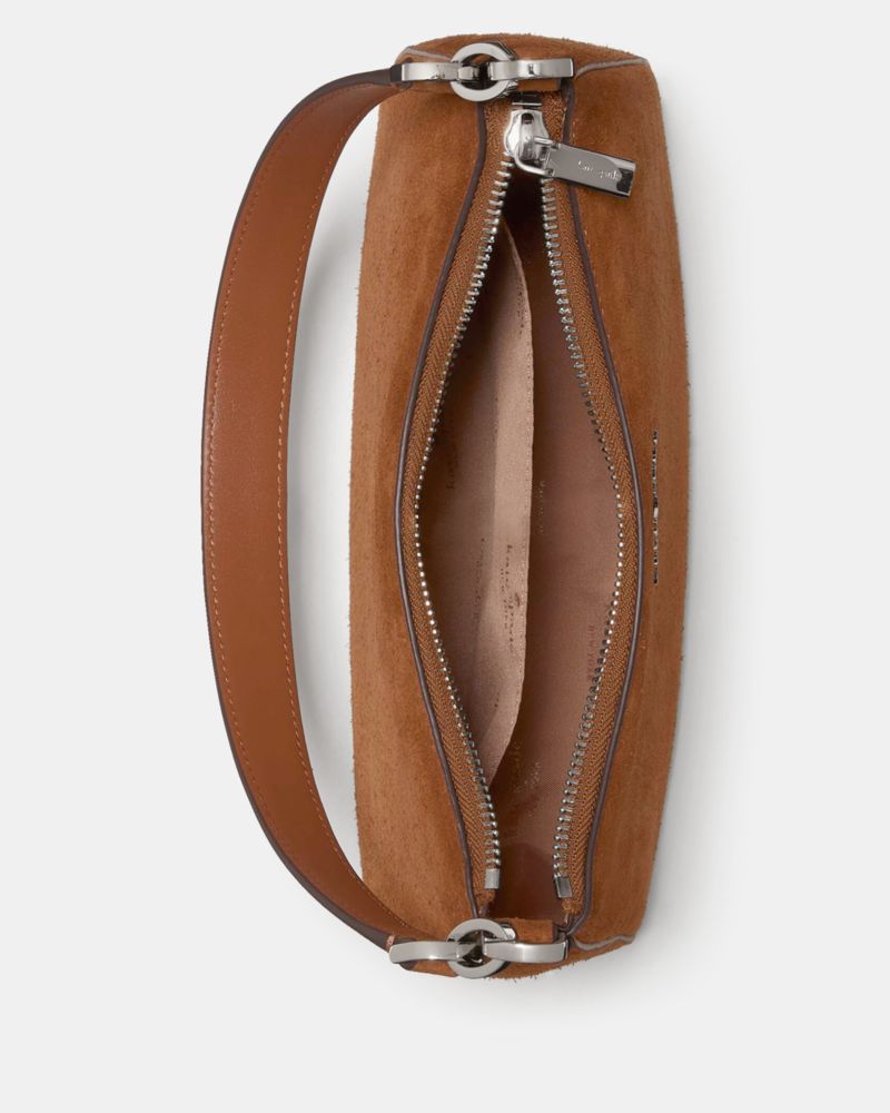KateSpade Margot Suede Shoulder Bag Warm Gingerbread