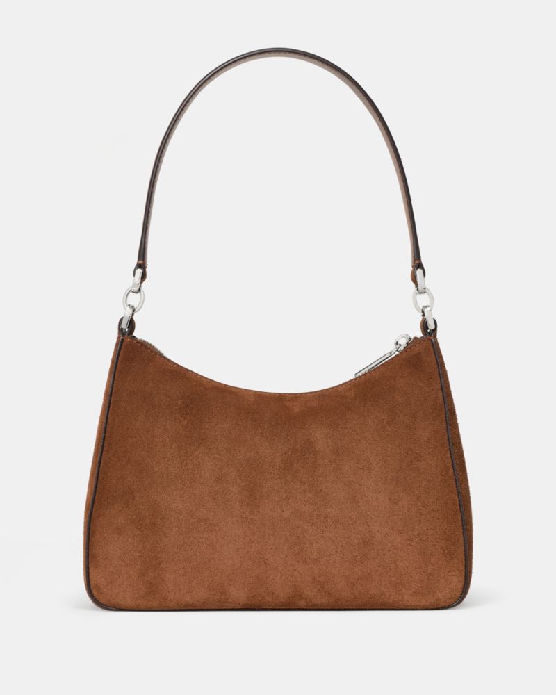 KateSpade Margot Suede Shoulder Bag Warm Gingerbread