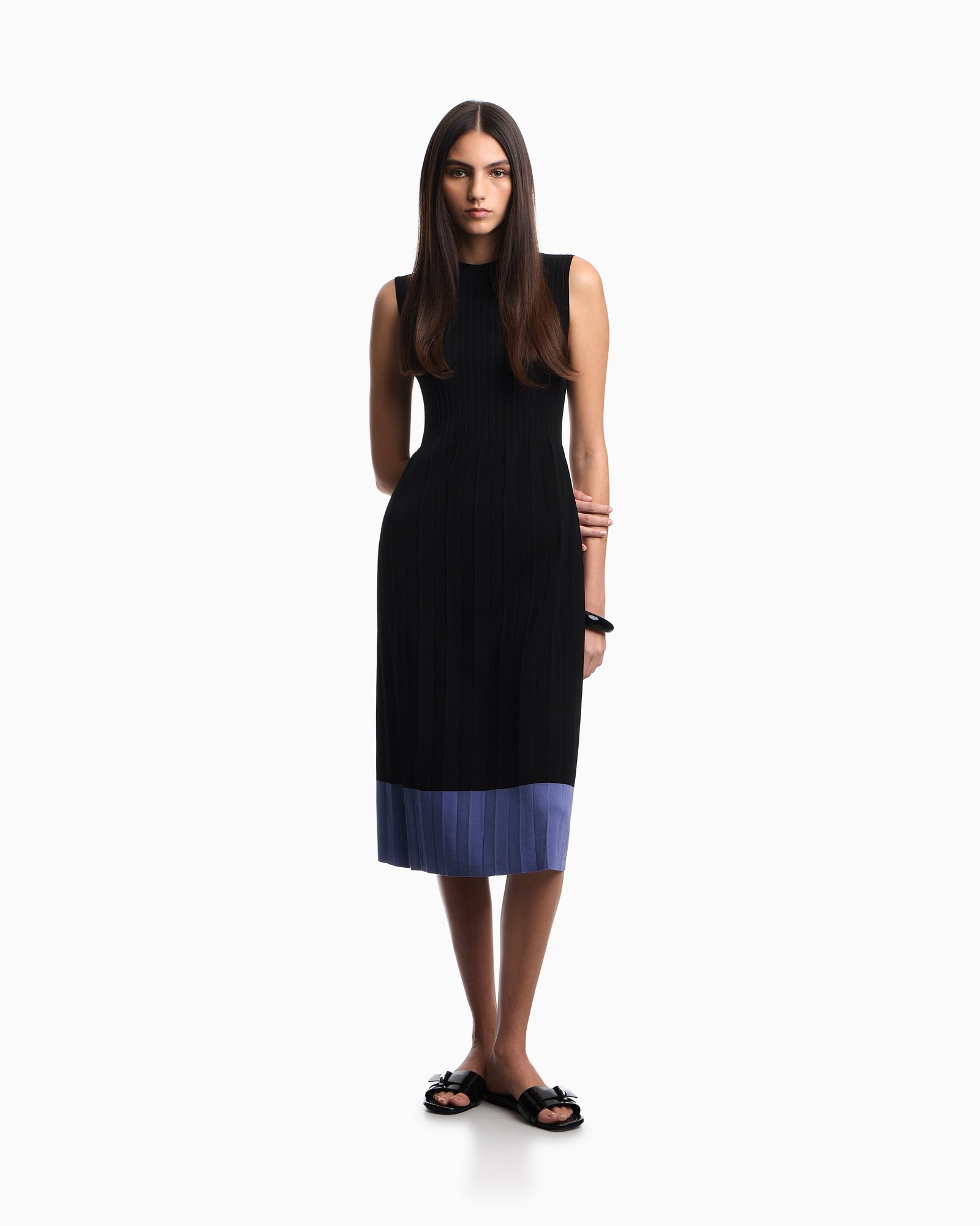 Emporio Armani pleat-knit dress