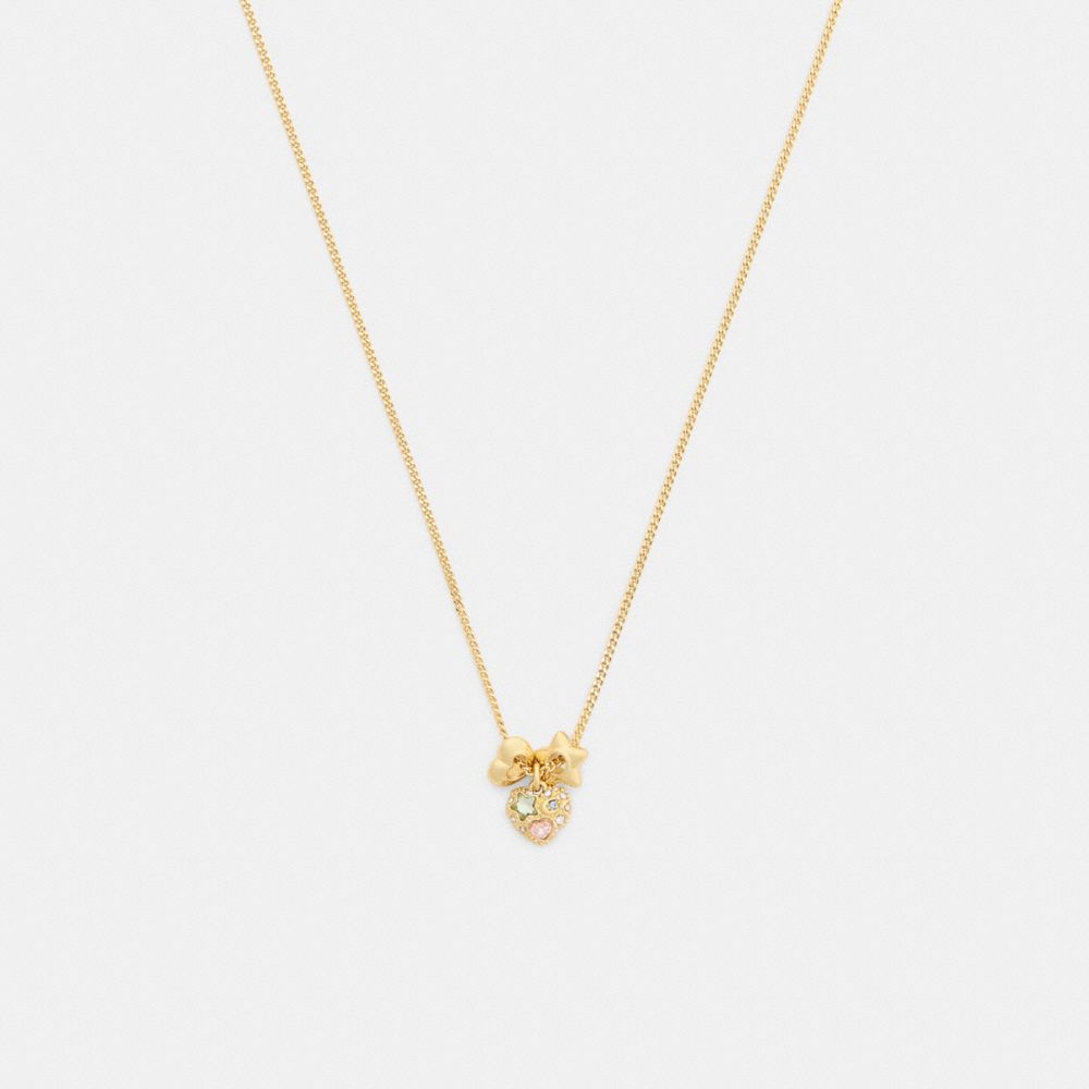 Stars And Hearts Rondell Pendant Necklace