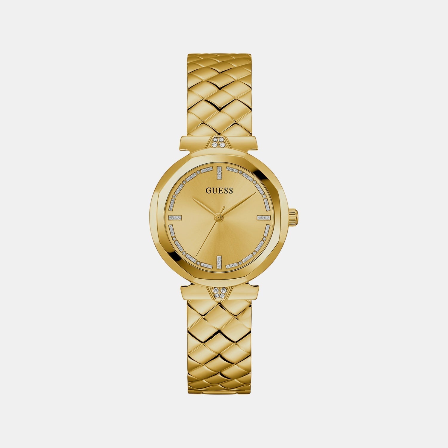 Guess Rumour Women Quartz Gold Dial Analog Stainless Steel Watch Gw0613L2