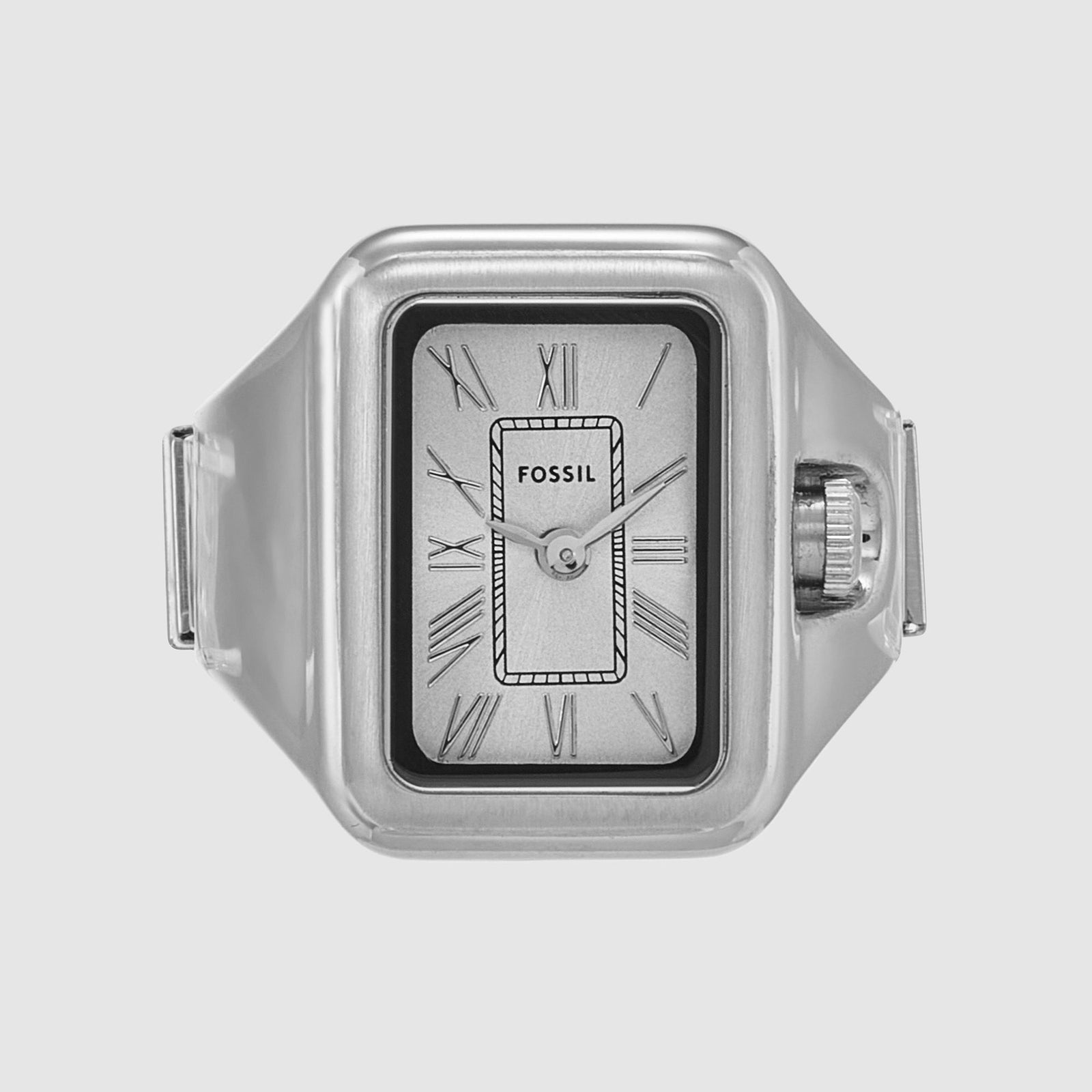 Fossil Raquel Watch Ring Women Quartz Silver Dial Analog Stainless Steel Watch Es5344