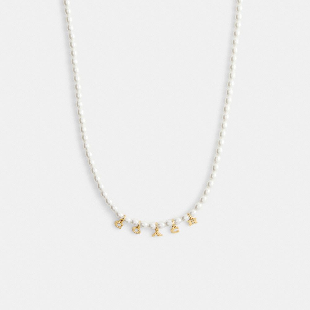 Coach Charms Pearl Necklace