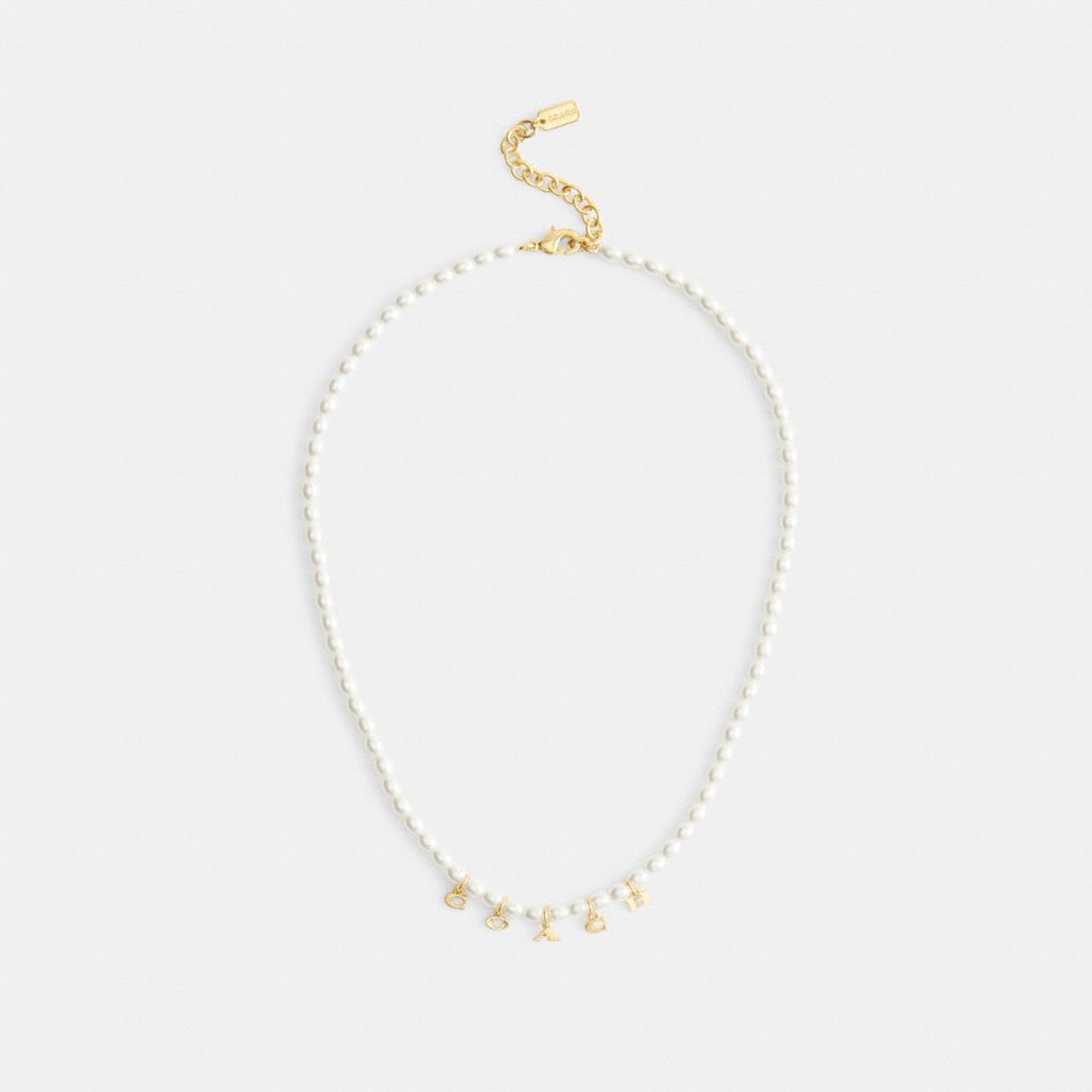 Coach Charms Pearl Necklace