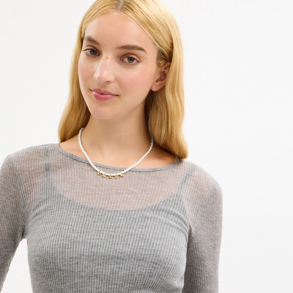 Coach Charms Pearl Necklace