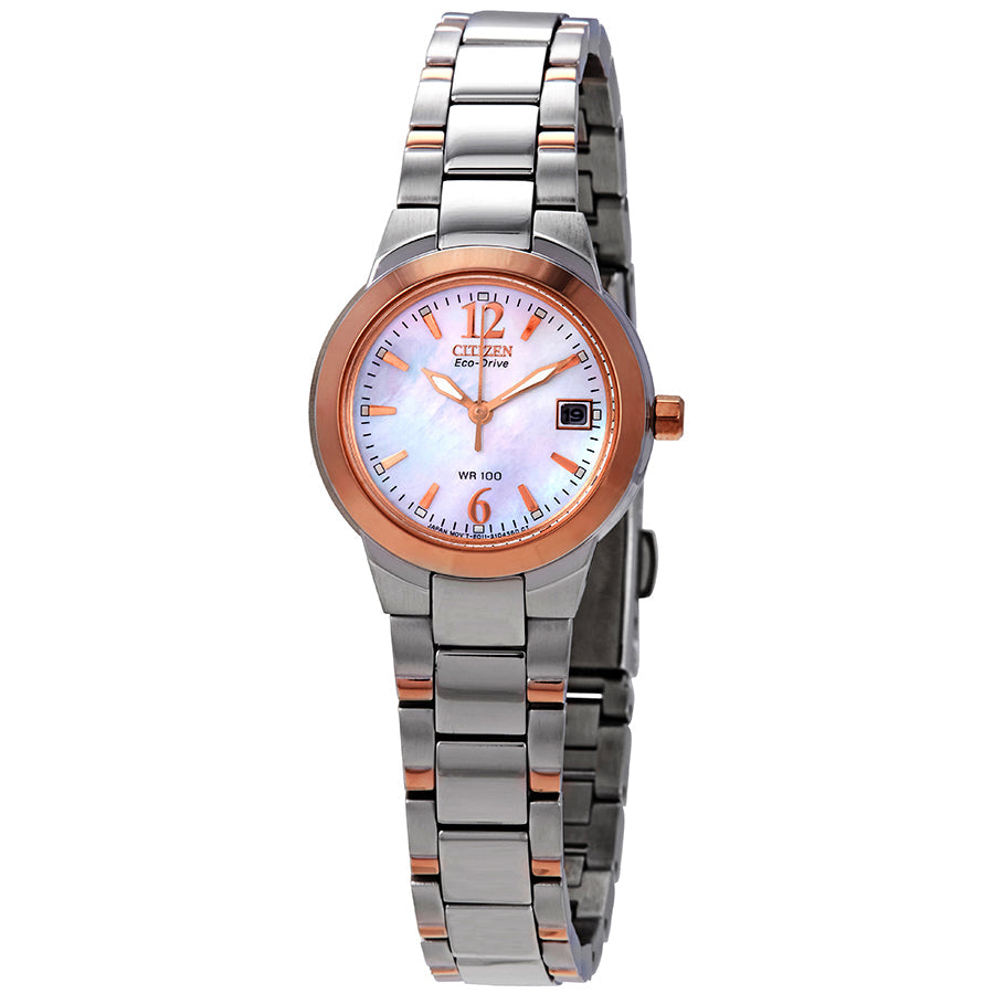 Citizen Silhouette Eco-Drive Mother Of Pearl Dial Two-Tone Stainless Steel Women's Watch
