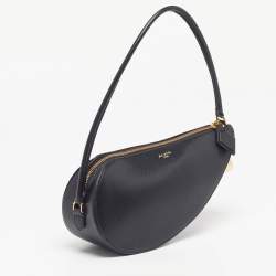 Alaia Le Demi-Coeur Black Leather Shoulder Bag