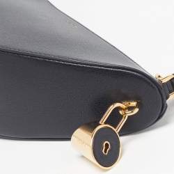 Alaia Le Demi-Coeur Black Leather Shoulder Bag