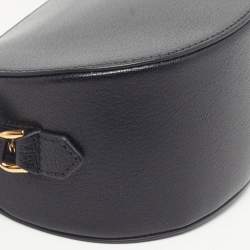 Alaia Le Demi-Coeur Black Leather Shoulder Bag