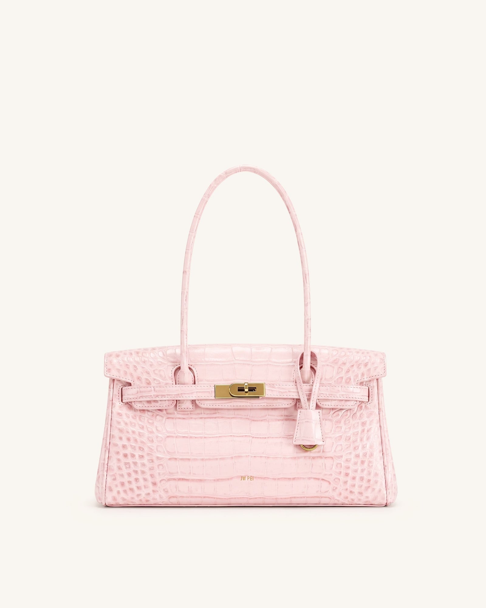 Yara Shoulder Bag - Sakura Pink Croc