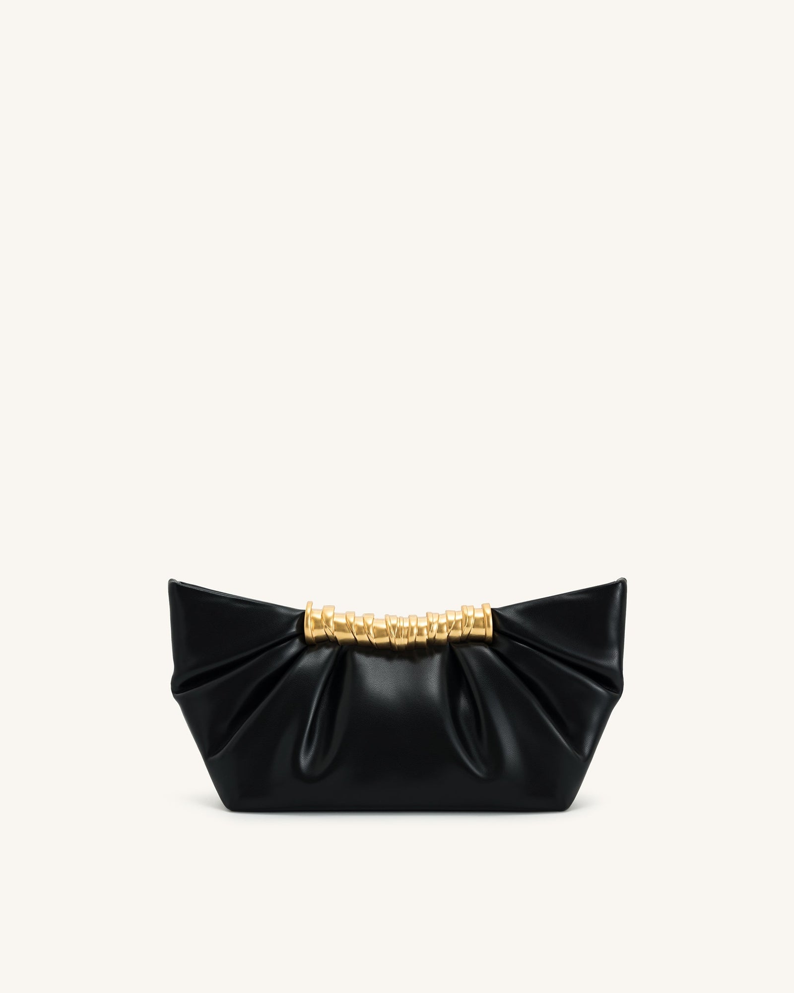 Leia Pleated Clutch - White