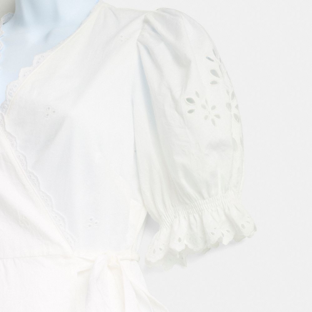 Restored Broderie Anglaise Wrap Dress