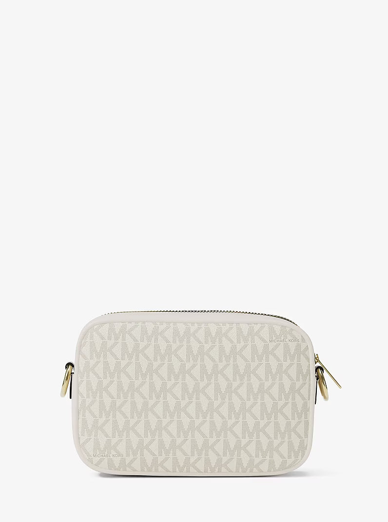 Michael Kors Jet Set Small Signature Logo Camera Crossbody Bag Lt Crm Multi