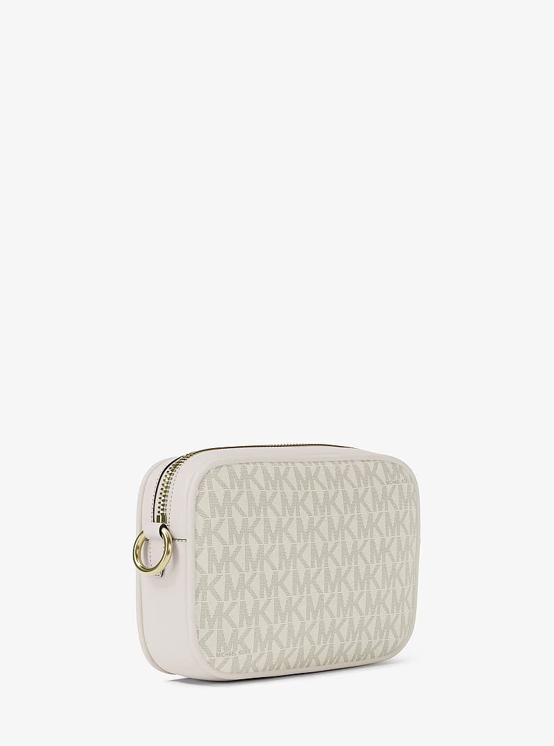 Michael Kors Jet Set Small Signature Logo Camera Crossbody Bag Lt Crm Multi