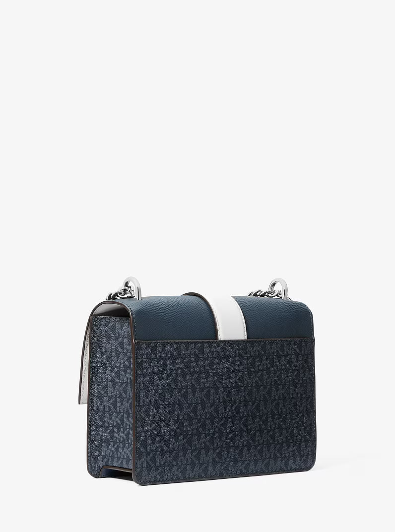Michael Kors Greenwich Small Color-Block Signature Logo Crossbody Bag Admirl Multi