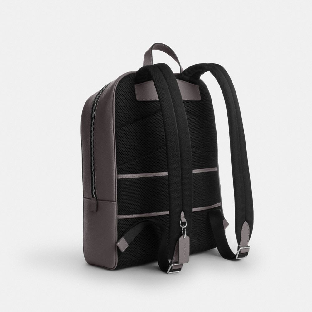 Coach Aiden Backpack Silver Graphite