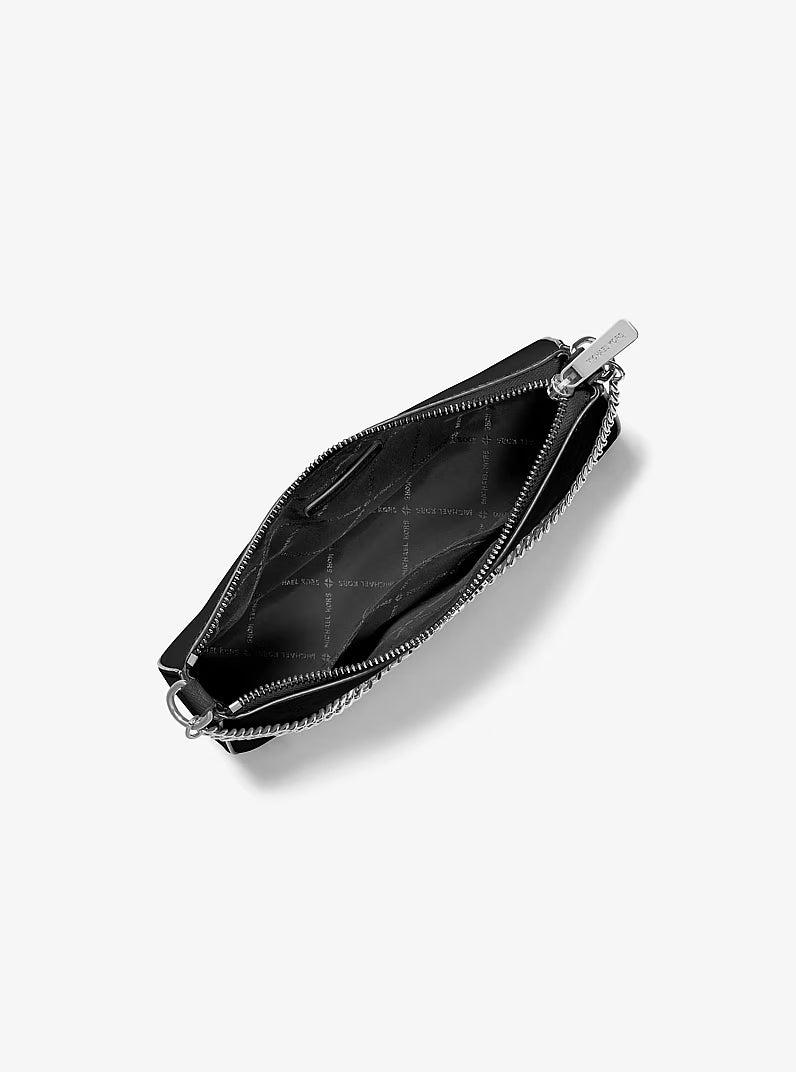 Michael Kors Jet Set Medium Saffiano Leather Crossbody Bag Black