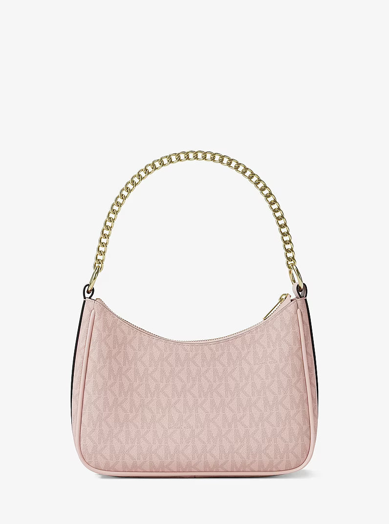 Michael Kors Jet Set Small Signature Logo Convertible Crossbody Bag Powder Blush