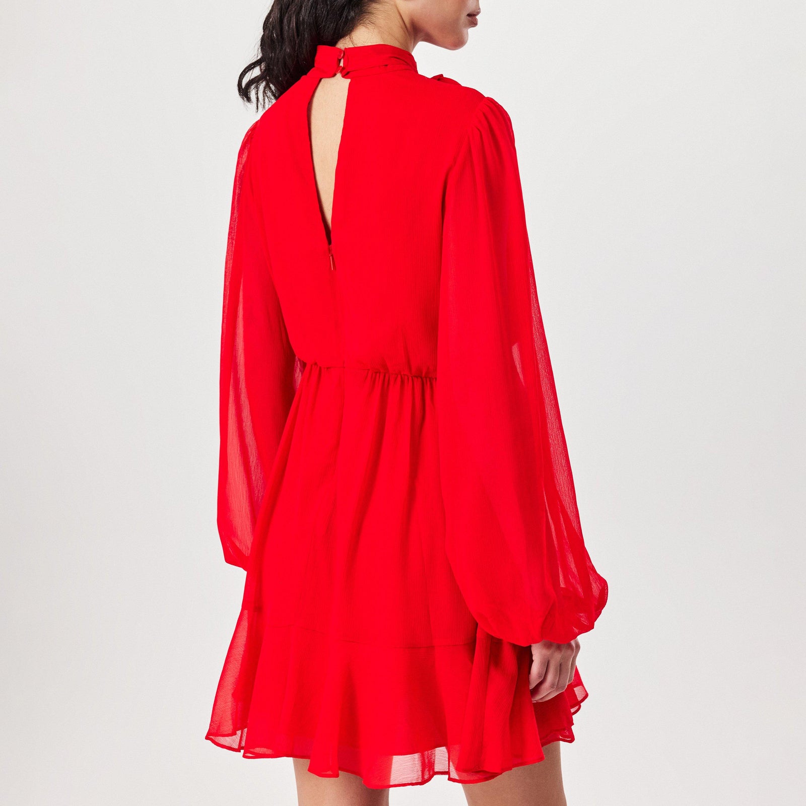 Zebrina Neck Tie Shift Dress