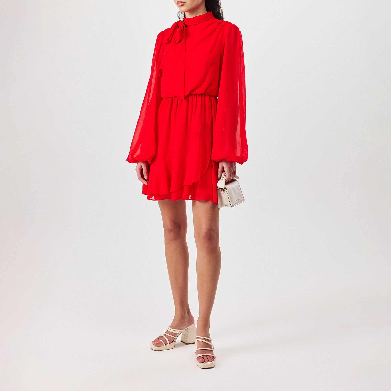 Zebrina Neck Tie Shift Dress