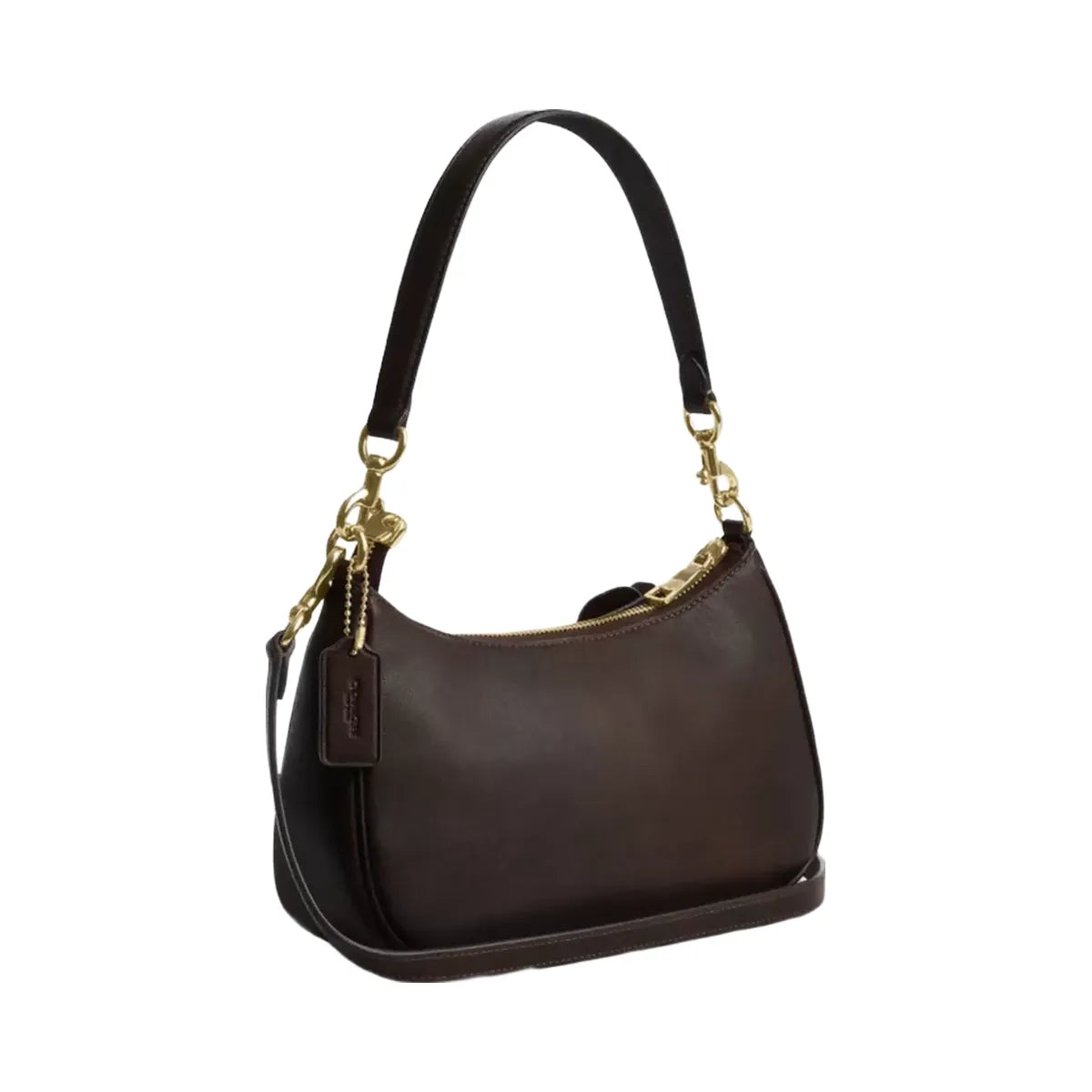 Coach Teri Shoulder Bag With Floral Applique in Gold Maple