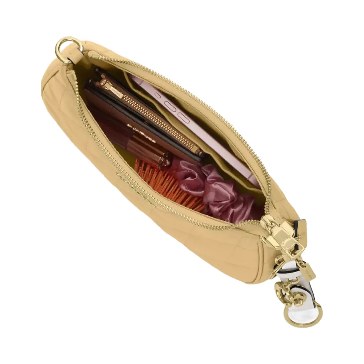 Coach Teri Shoulder Bag With Quilting in Gold Soft Yellow