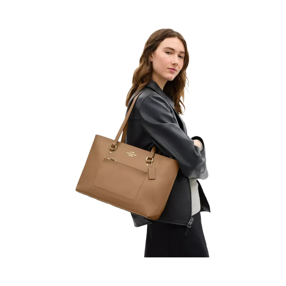Coach Station Tote Bag in Gold Sandy Beige