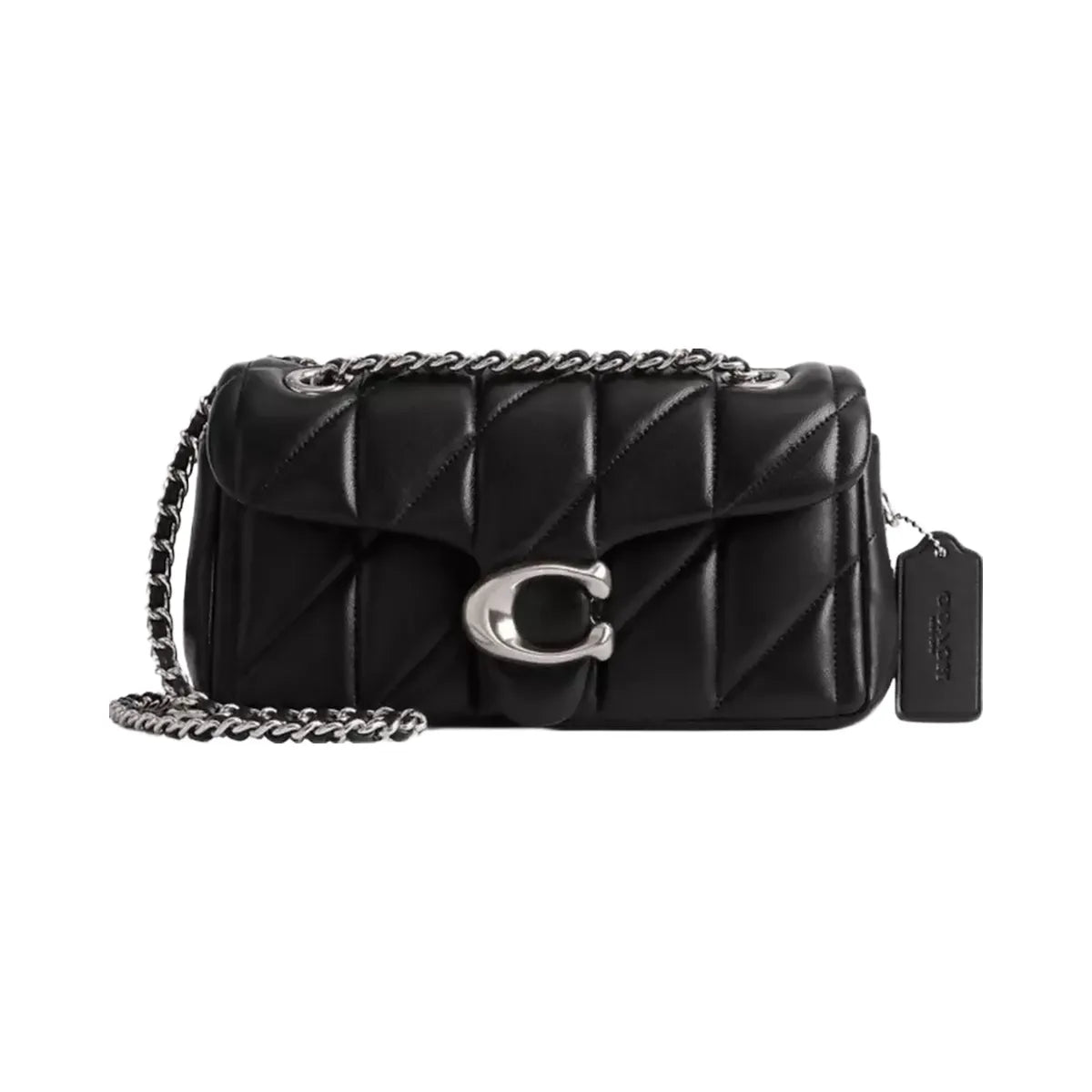 Coach Tabby Shoulder Bag 20 With Pillow Quilting in Silver Black