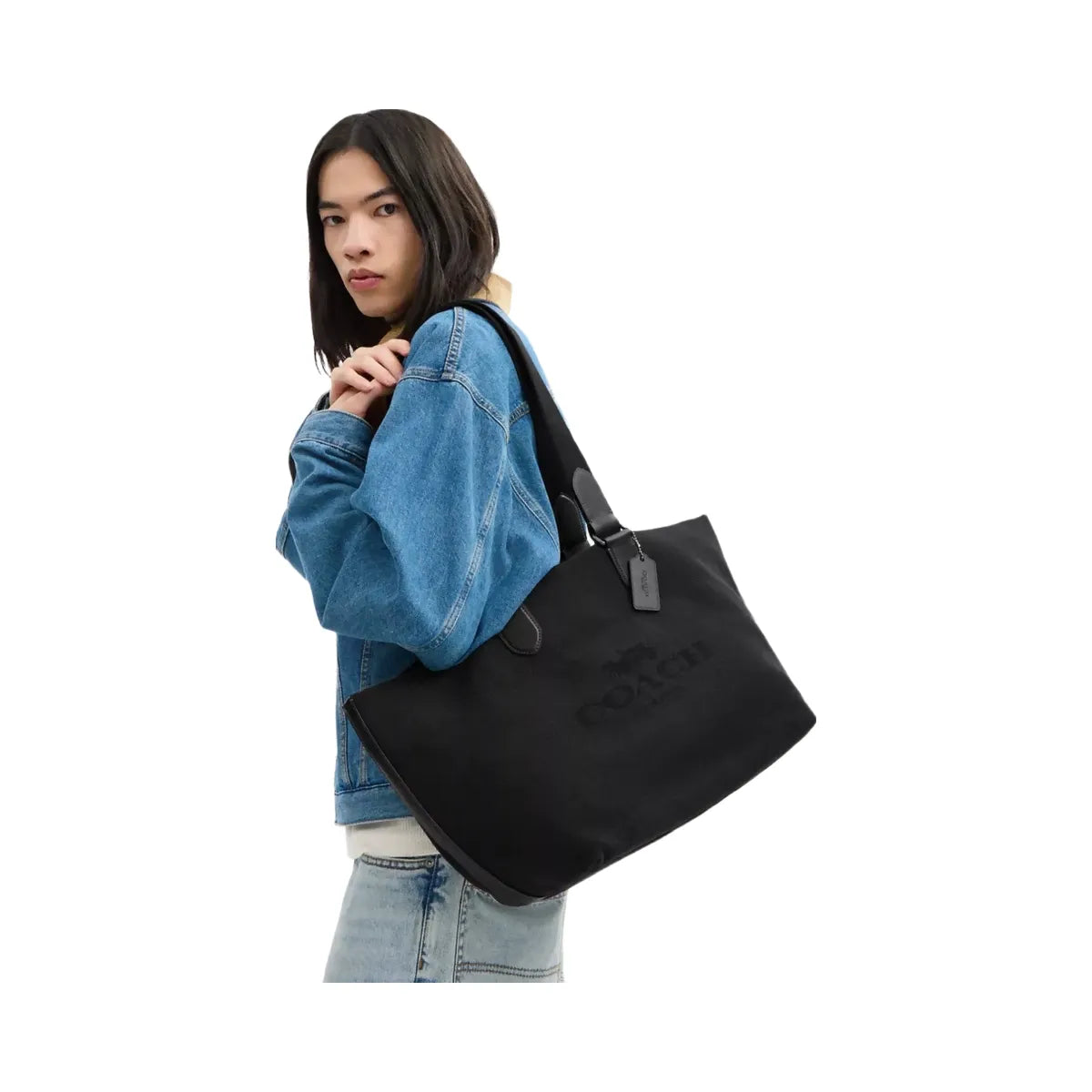 Coach Small Tour Tote Bag in Gunmetal Black Multi