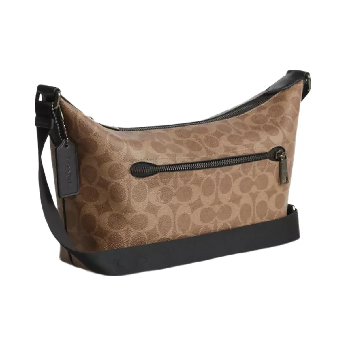 Coach Small Finn Crossbody Bag With Pouch In Signature Canvas in Gunmetal Tan Black