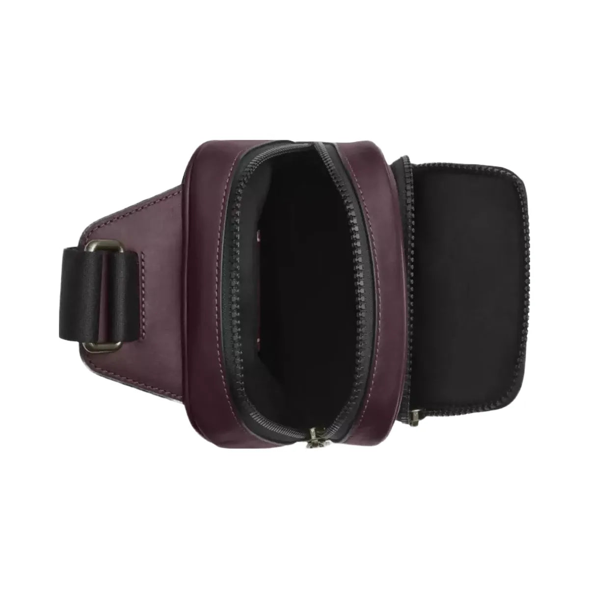 Coach Racer Sling Pack In Signature Canvas in Gunmetal Black Currant
