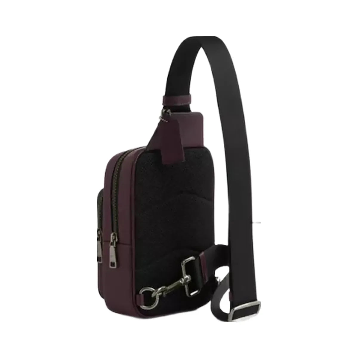 Coach Racer Sling Pack In Signature Canvas in Gunmetal Black Currant