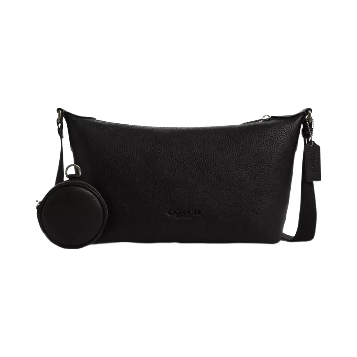 Coach Small Finn Crossbody Bag With Pouch in Gunmetal Black