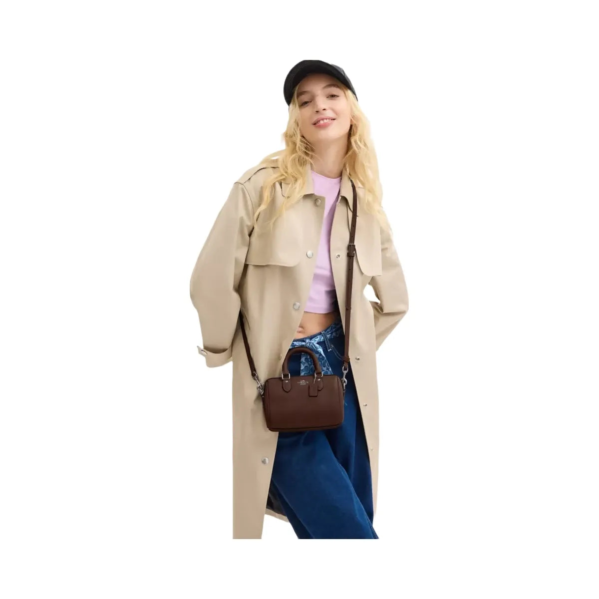 Coach Mini Rowan Crossbody Bag in Silver Maple