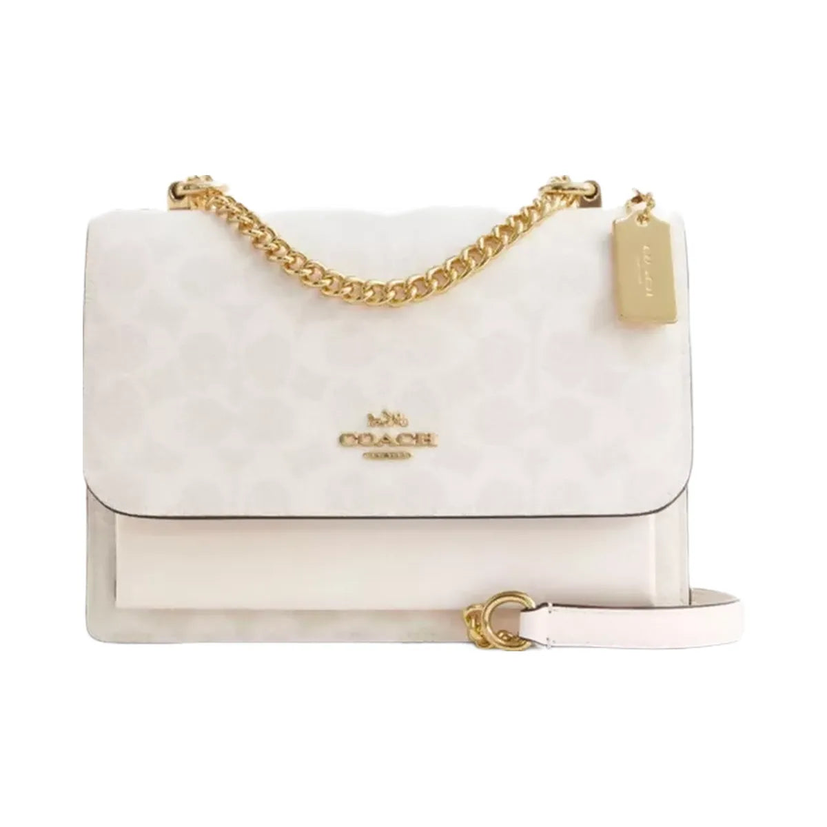 Coach Klare Crossbody Bag In Signature Canvas in Gold White Chalk