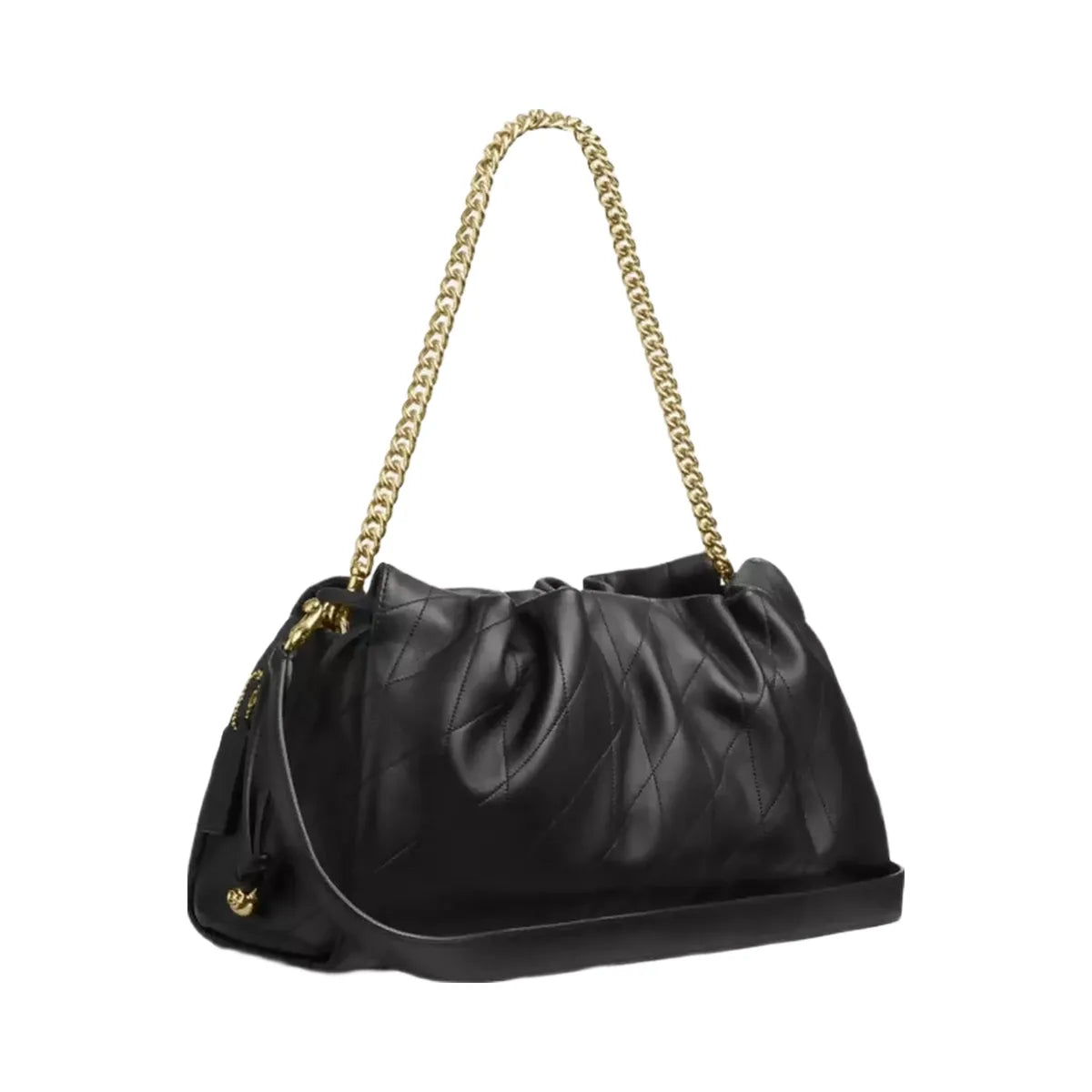 Coach Faye Large Shoulder Bag With Quilting in Gold Black