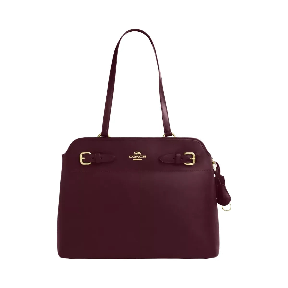 Coach Easton Tote Bag in Gold Dark Wine