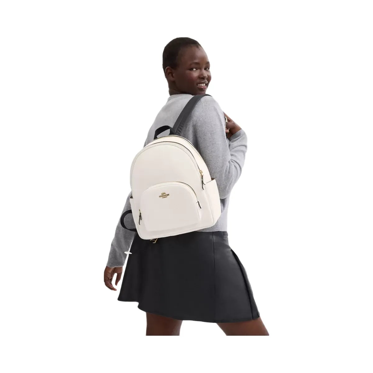 Coach Court Backpack in Gold Chalk