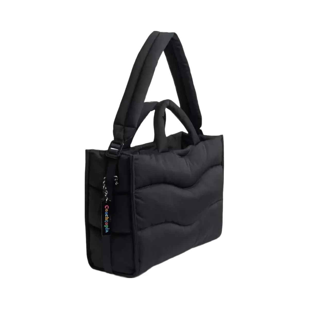Coach Coachtopia Loop Tote With Wavy Quilting in Black 2