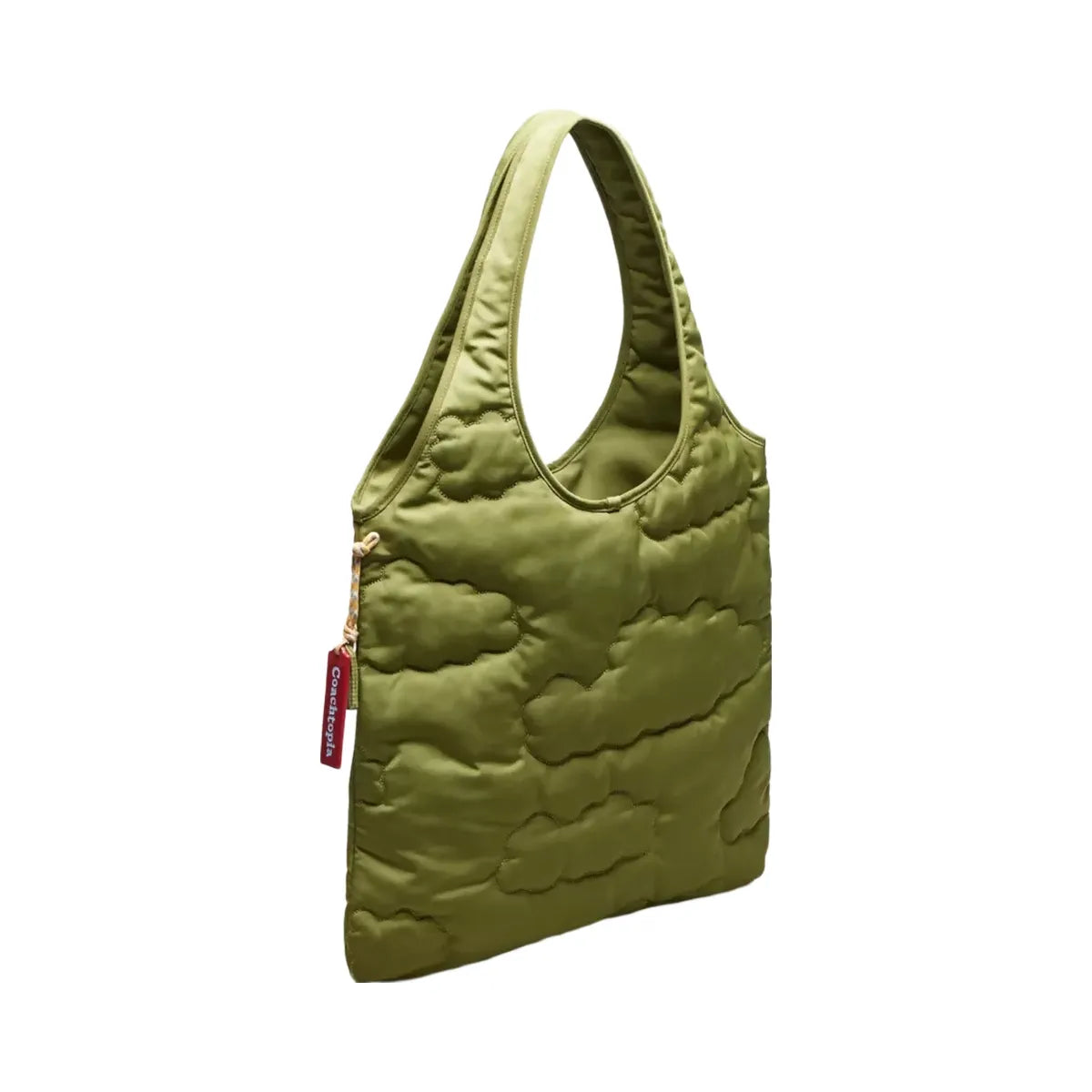 Coach Coachtopia Loop Flat Tote With Cloud Quilting in Olive Multi Cording