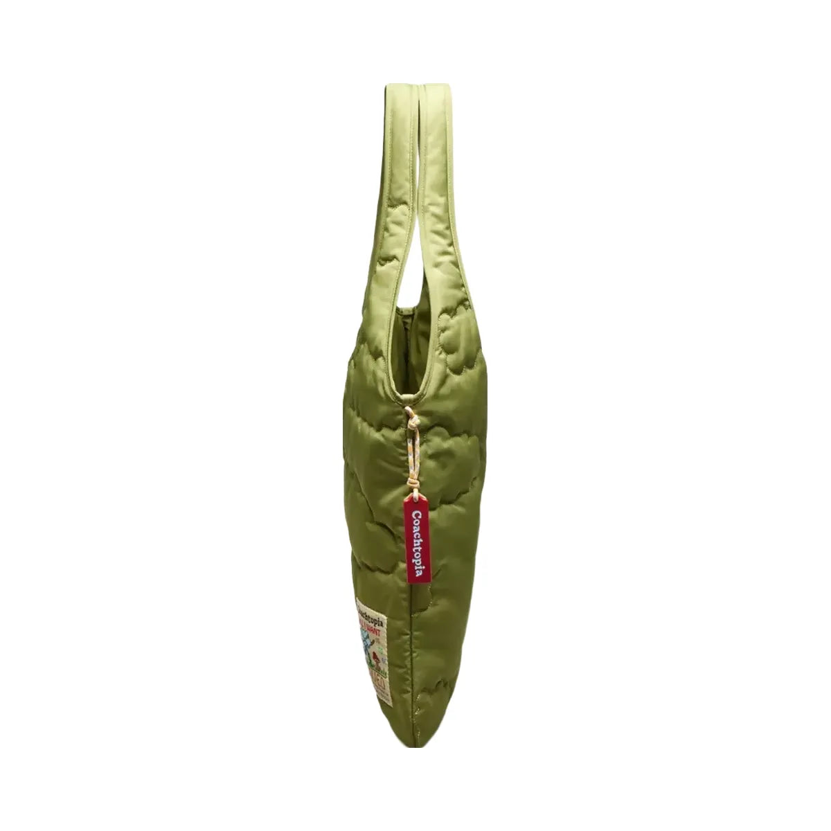 Coach Coachtopia Loop Flat Tote With Cloud Quilting in Olive Multi Cording